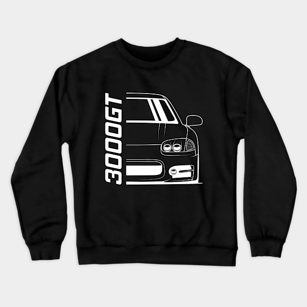 Front 1999 2000 3000GT JDM Crewneck Sweatshirt by GoldenTuners